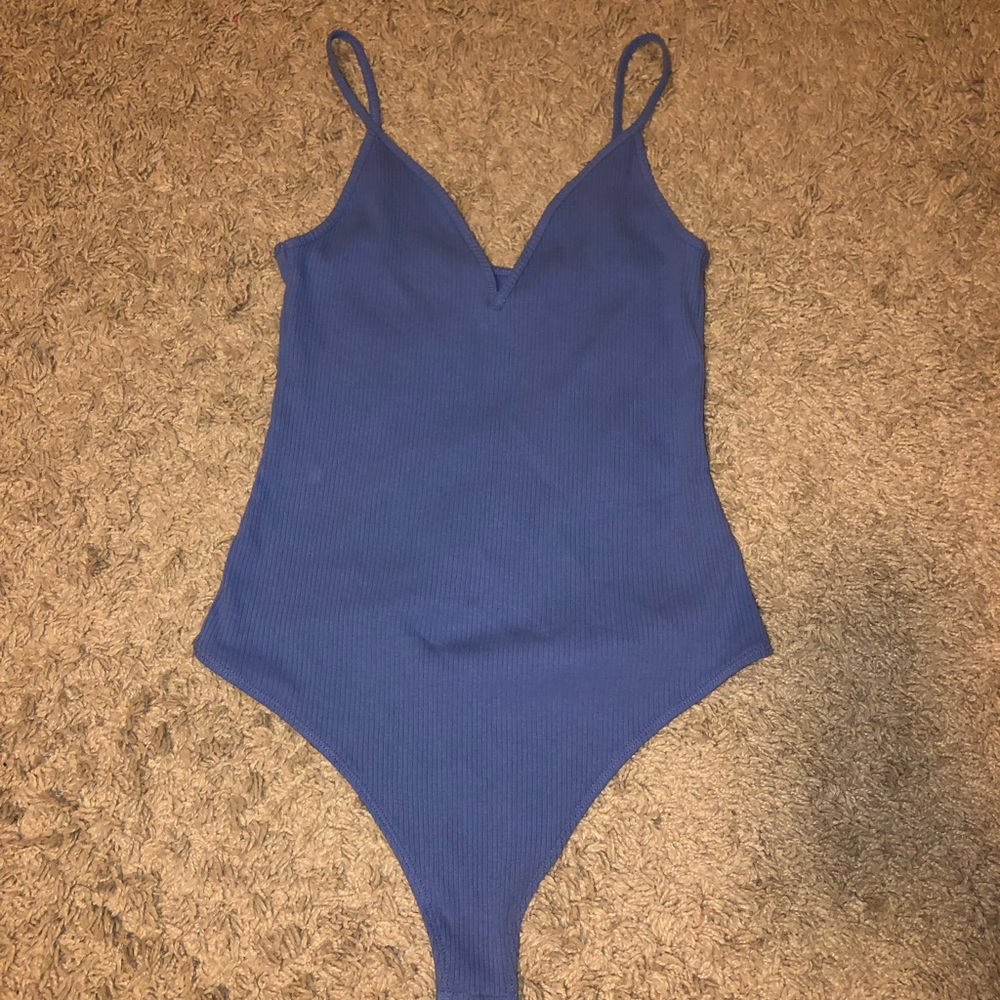Pacsun Periwinkle Ribbed Body Suit - Picture 2 of 3